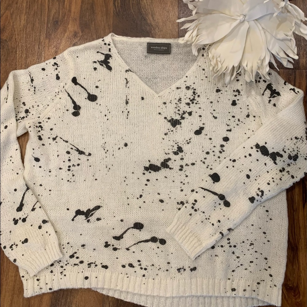 Wooden Ships | Pullover Sweater | White/Black | S/M